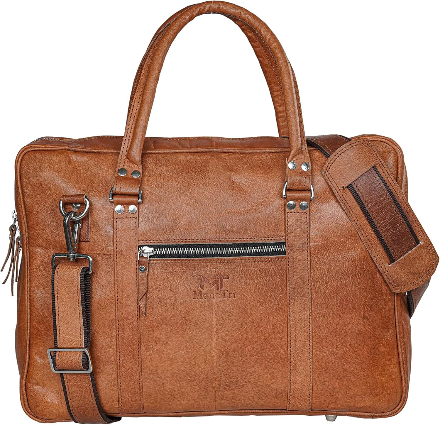 Executive Leather Briefcase Laptop Messenger Bag for Men Women