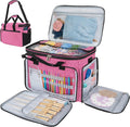 PAVILIA Knitting Bag Heather Pink - Large Yarn Storage Tote
