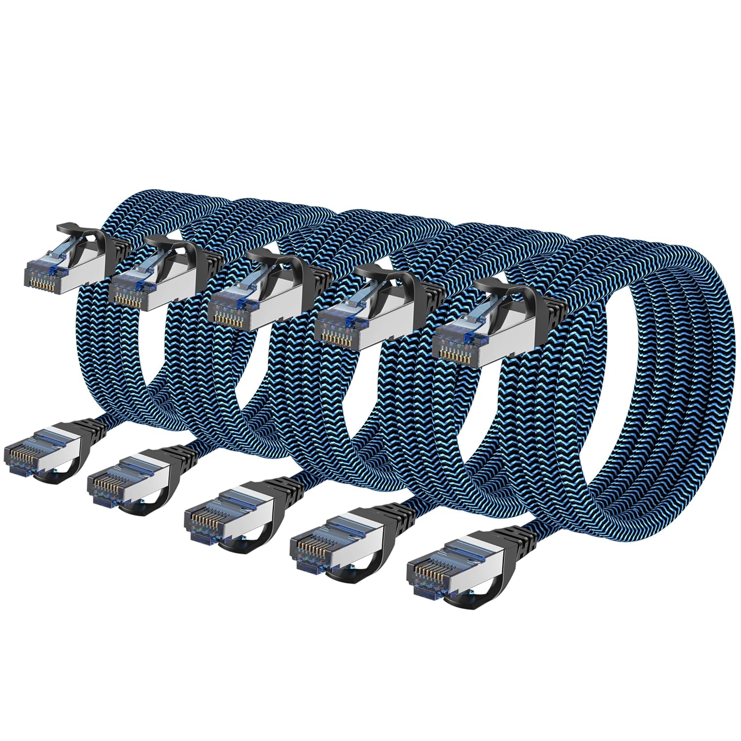 40Gbps High Speed Cat8 Ethernet Cable 5-Pack - CABNEER