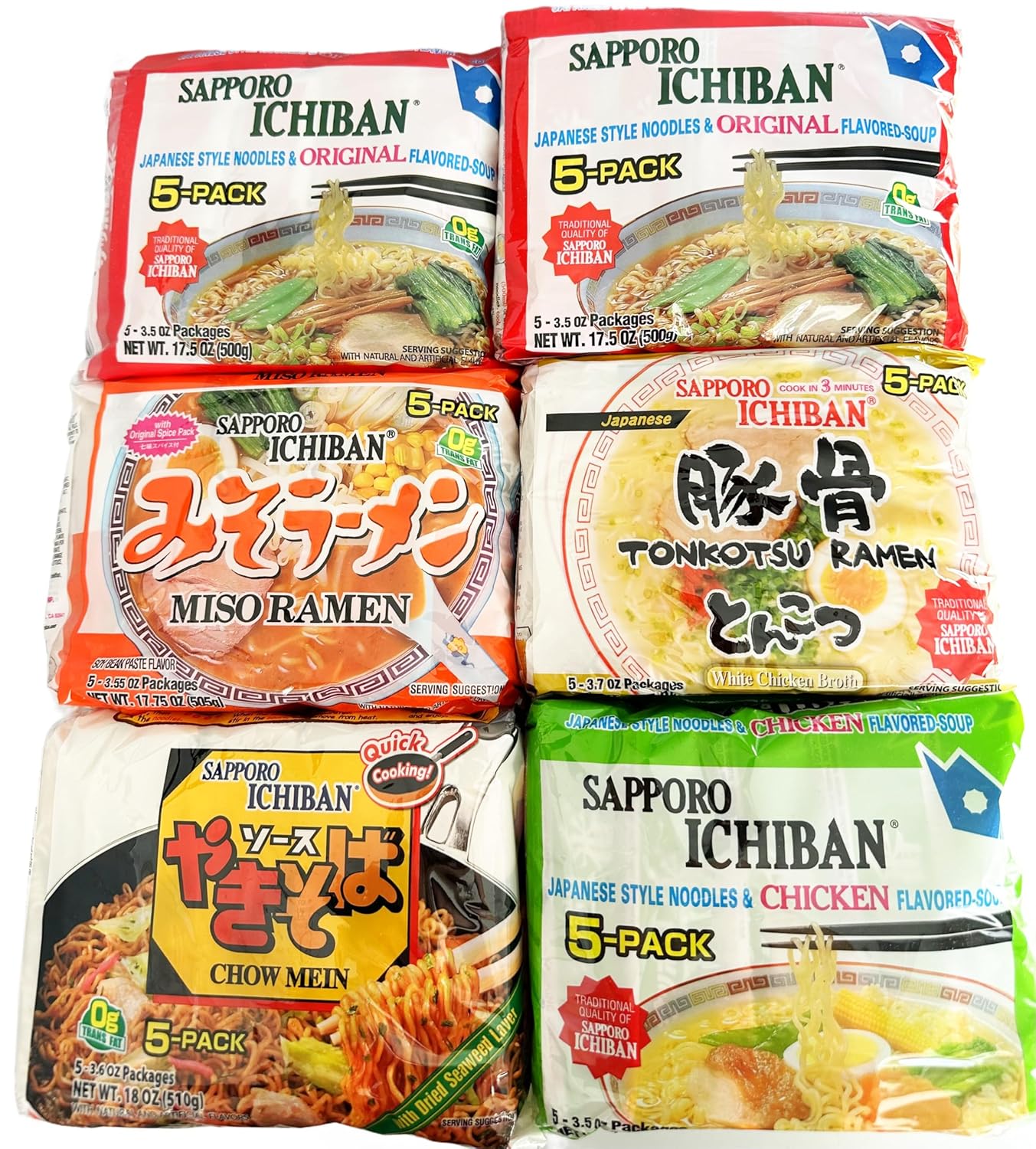 Japanese Ramen and Chow Mein Noodle Variety Packs by Sprout Talk