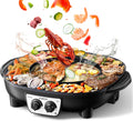 Stariver Hot Pot Electric with Grill 2 in 1 - Fast 1800W Heating