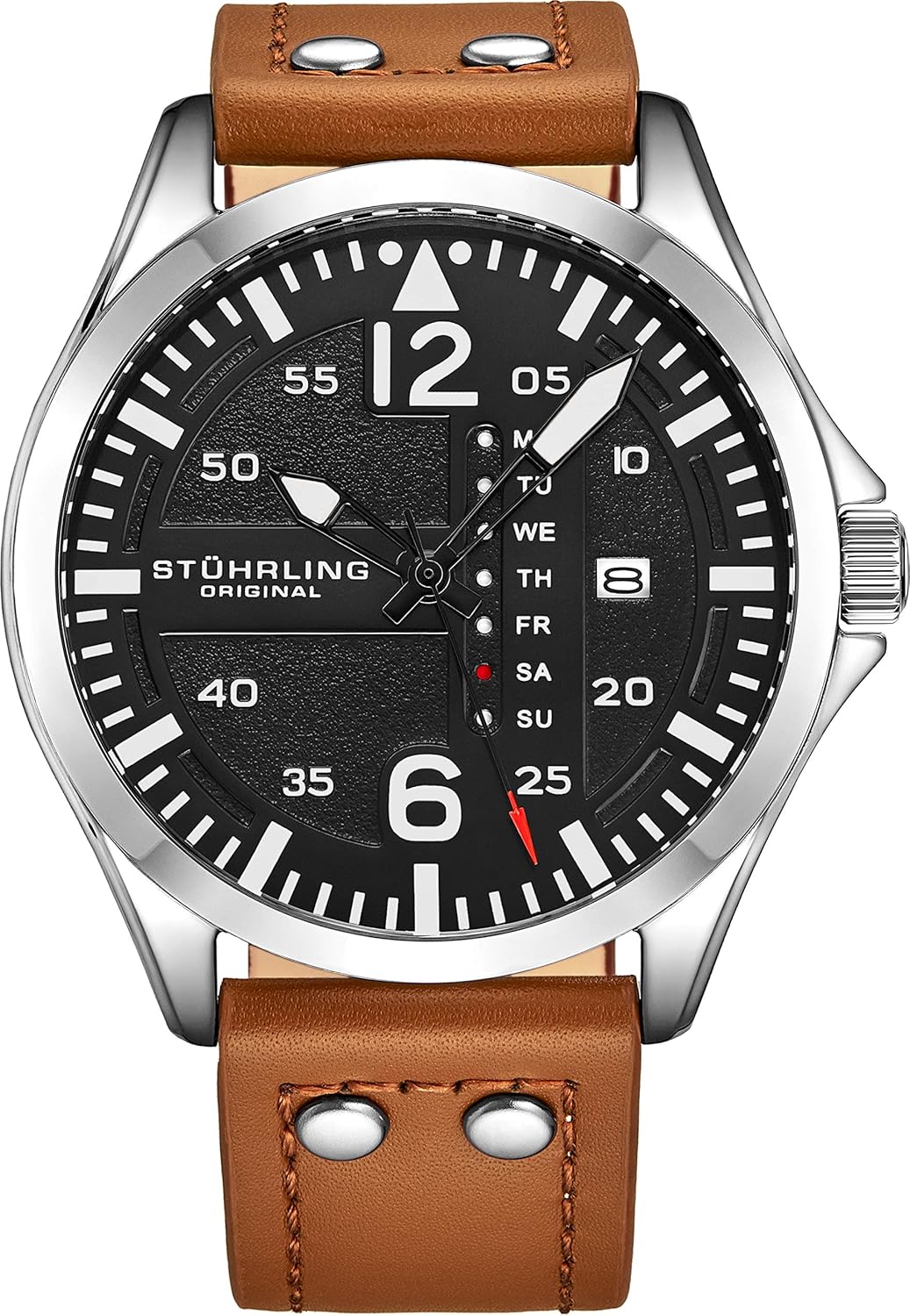 Stuhrling Original Aviation Watch - Quick-Set Day-Date