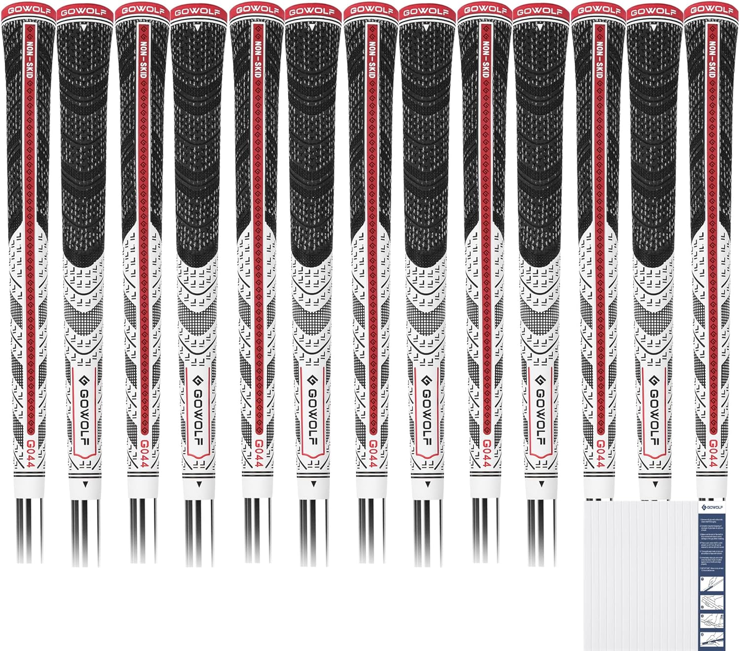 Enhanced Control: Gowolf Cross Corded Golf Grips 13 Pack