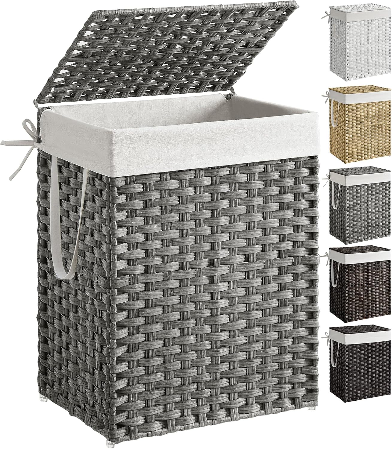 SONGMICS Laundry Hamper with Lid for Efficient Laundry Storage