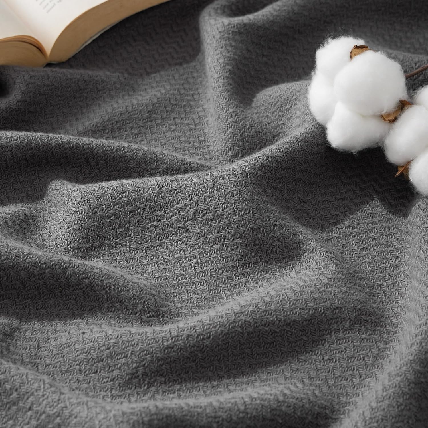 Bedsure GentleSoft Cotton Large Blanket for Cozy Comfort