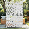 72 in H 47 in W Metal Privacy Screen (3-Panel) - Stylish Outdoor Fence