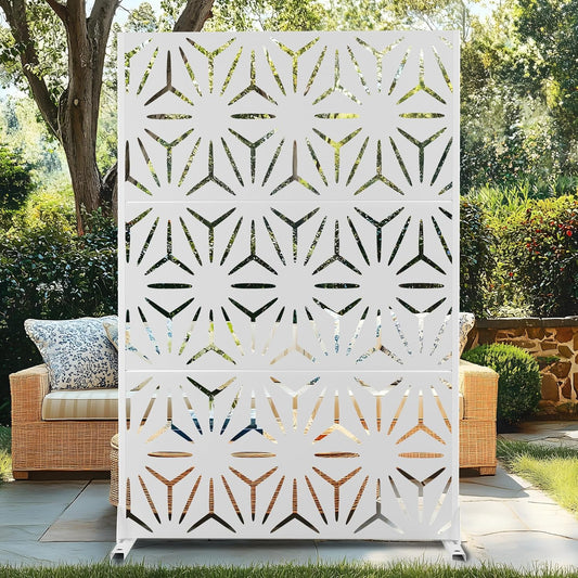 72in High Metal Privacy Screen for Stylish Outdoor Spaces