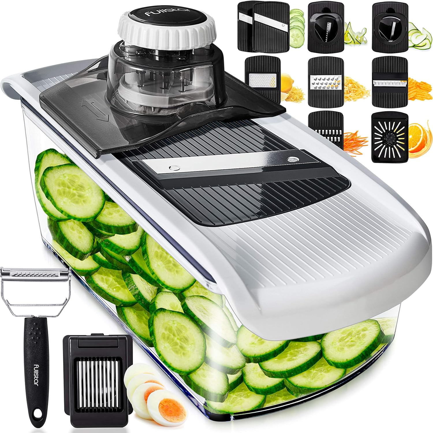 Fullstar Mandoline Slicer: 11-in-1 Kitchen Gadget for Easy Prep