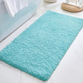 Teal Bathroom Rug 48 in x 24 in - Plush Non Slip Absorbent Bath Mat