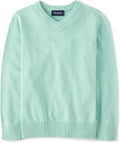 Boys Long Sleeve V-Neck Pullover Sweater - Soft 100% Cotton