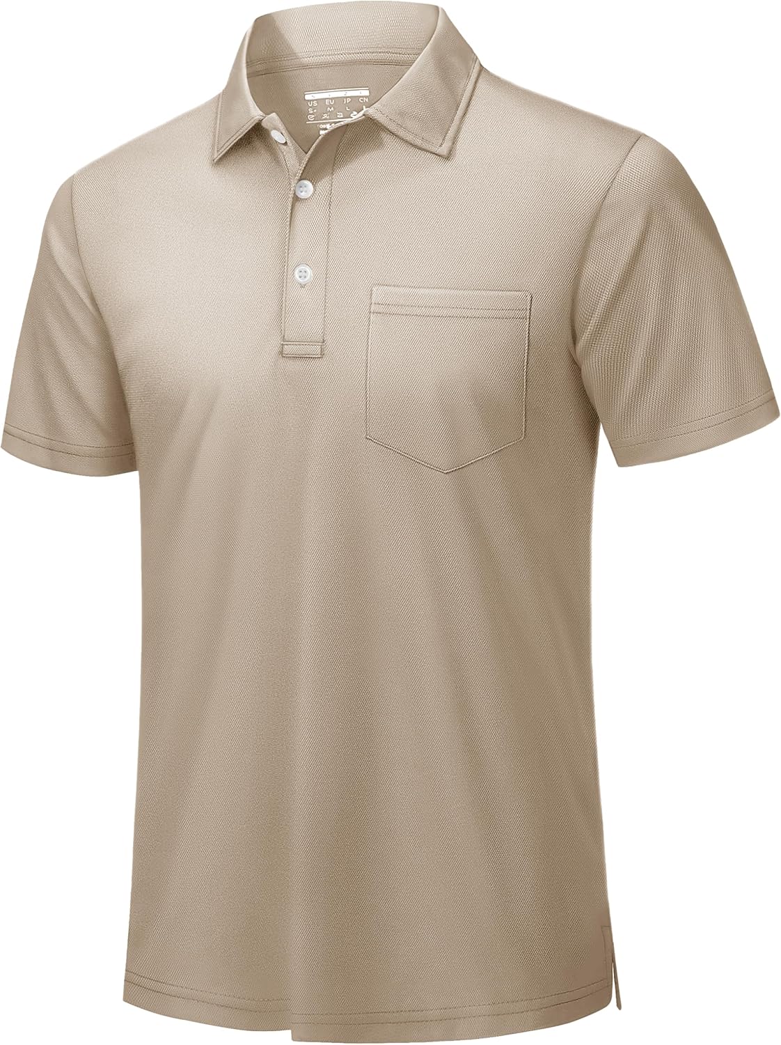 TACVASEN Mens Polo Shirts with Pocket for Golf and Work