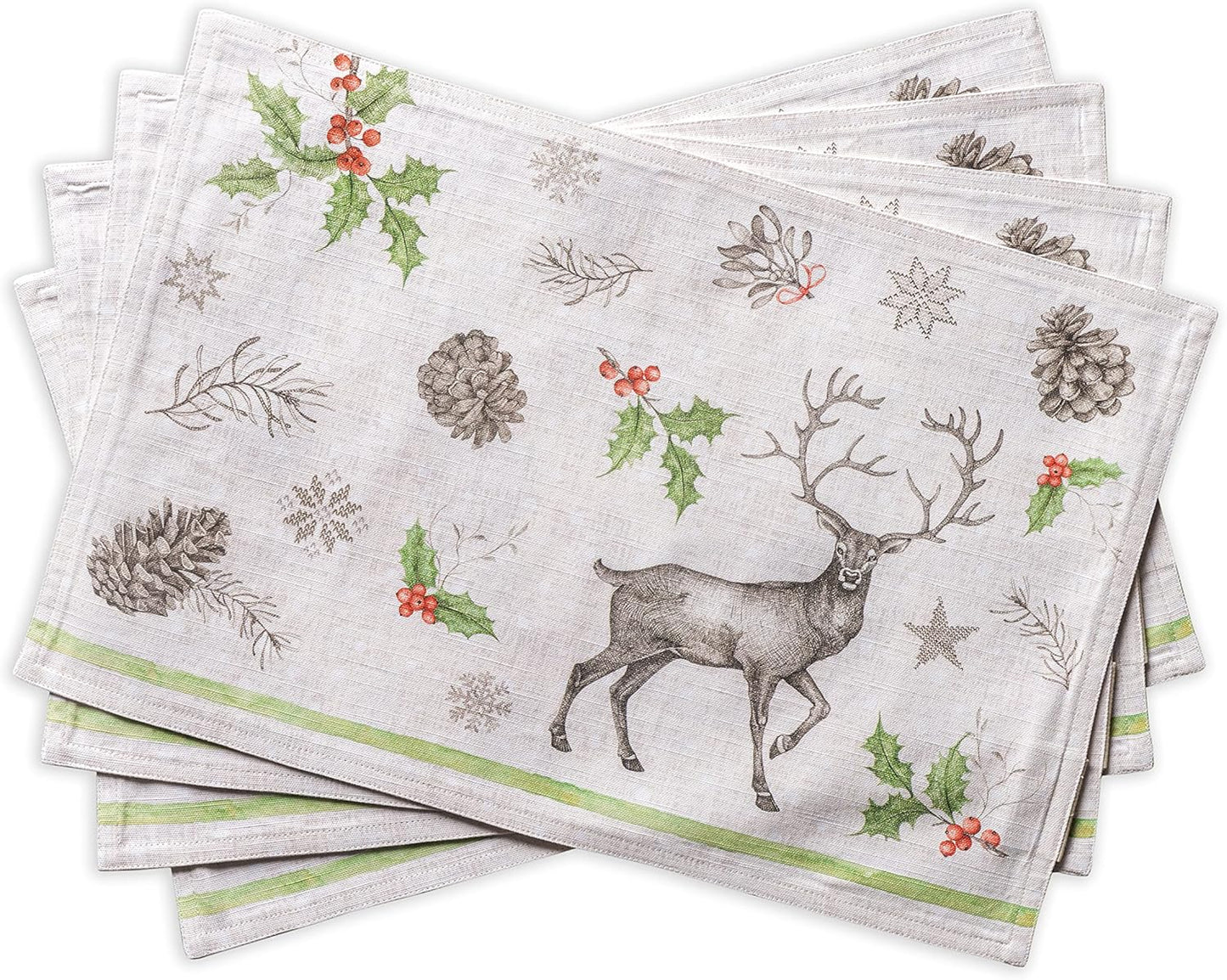 Maison d' Hermine 100% Cotton Placemats Set of 4 for Dining
