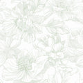 Peel and Stick Floral Wallpaper 393in x 17.3in - Removable Green