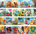 Pre Drawn Canvas 24 Pcs Paint Kit 8 x 10 in - Party & Beginner Set