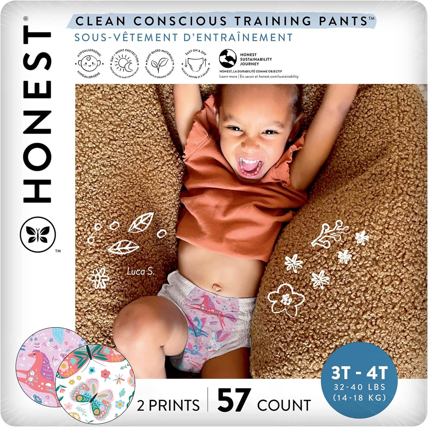 Clean Conscious Training Pants for Sensitive Skin - 57 Count