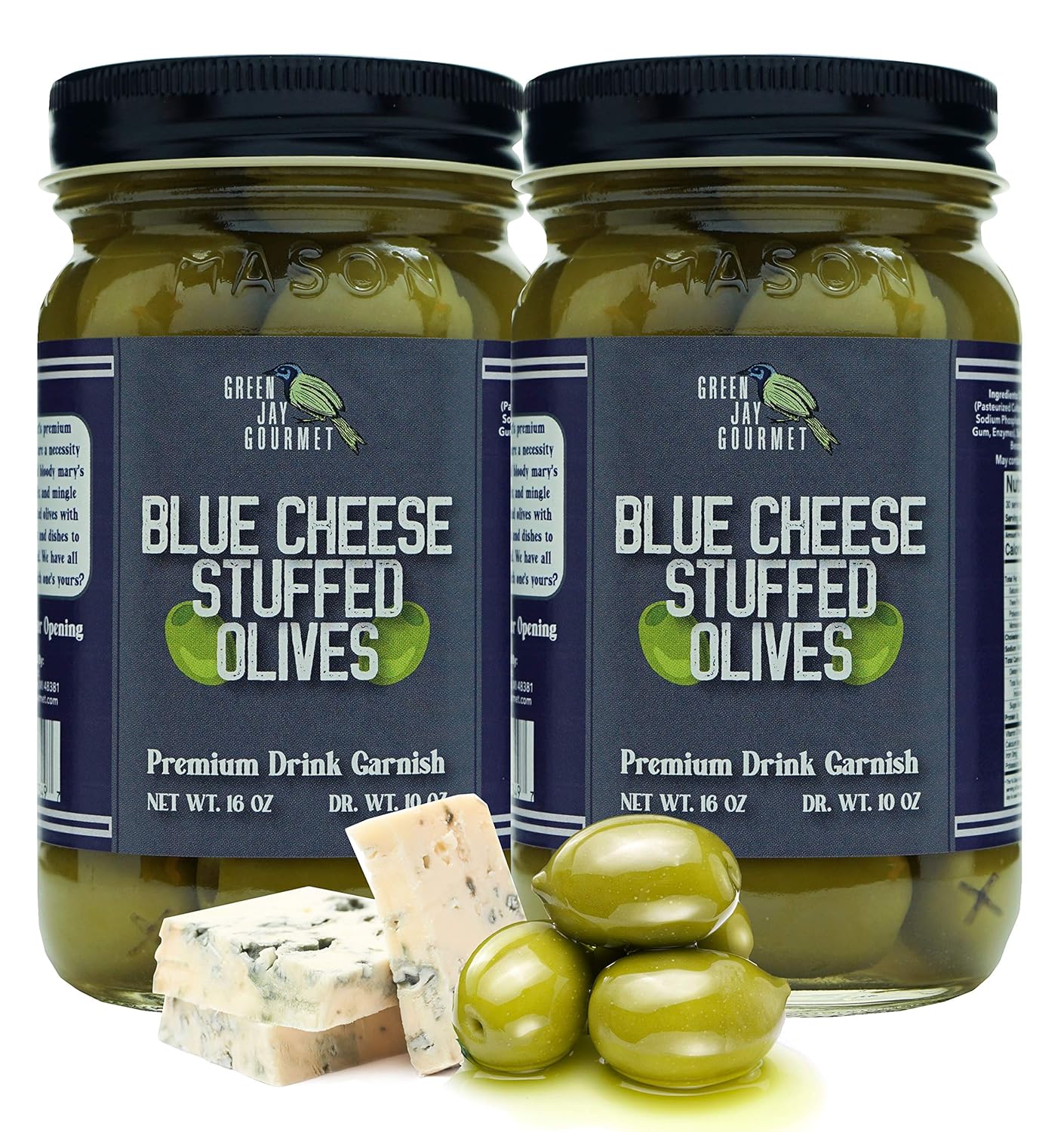 Blue Cheese Stuffed Olives for Cocktails & Cheese Boards