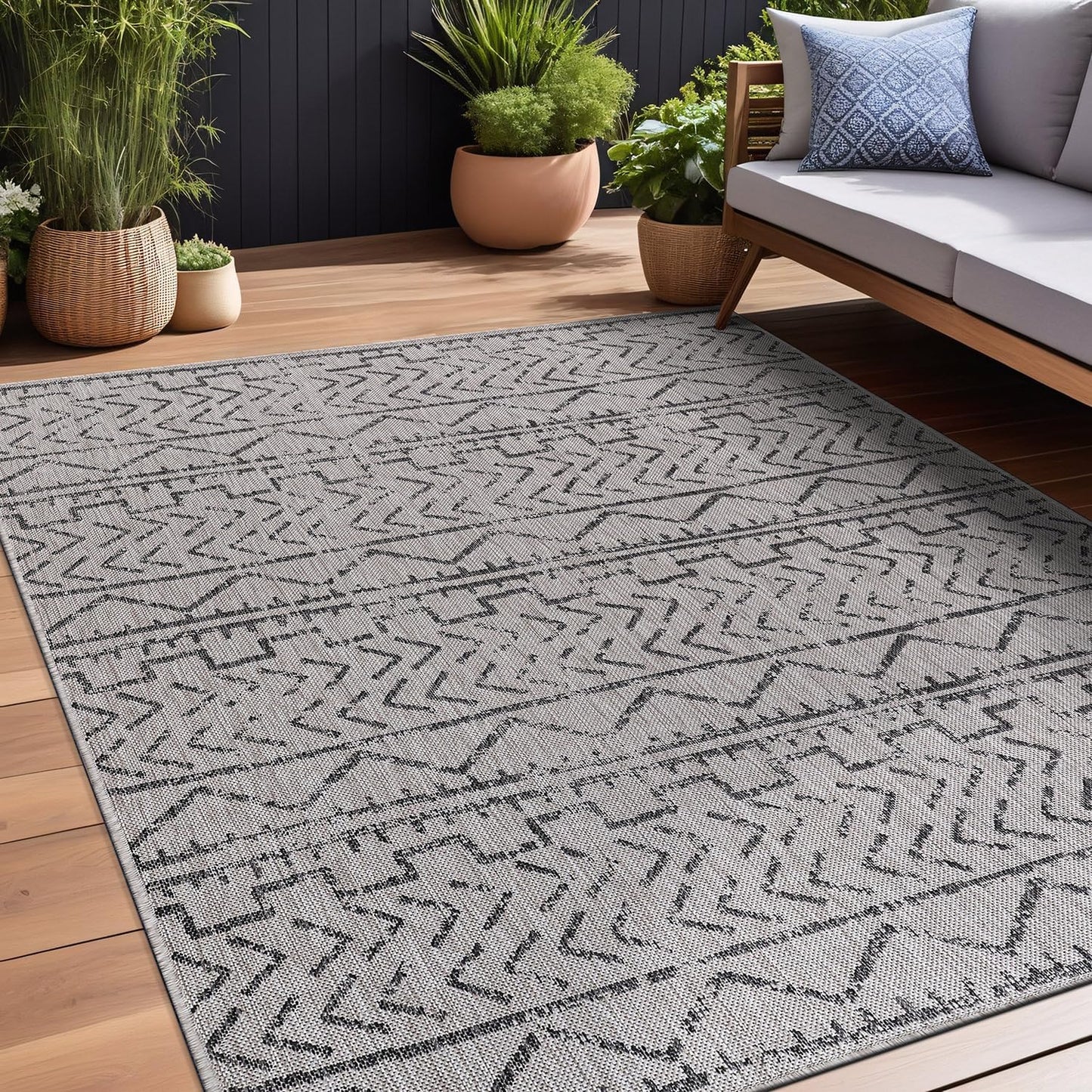 Beverly Rug Waikiki Indoor Outdoor Rug 4x6 for Patio Use