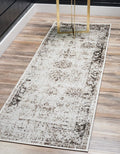 Unique Loom Sofia Collection Area Rug Runner - Soft Beige Elegance