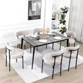 Mid Century Modern Boucle Dining Chairs Set of 6 for Comfort