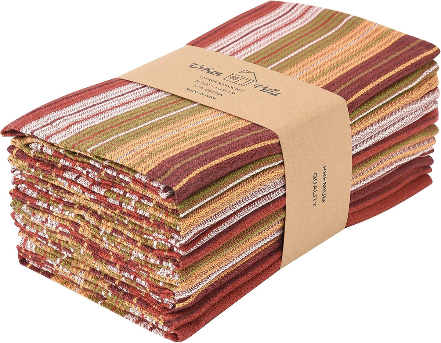 Urban Villa Cloth Napkins Set of 12 for Elegant Dining Events