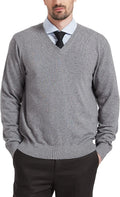 Men's V-Neck Wool Blend Sweater Relax Fit for Fall Winter