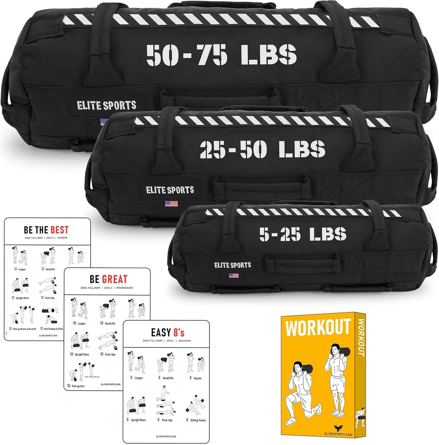 Elite Sports Workout Sandbag for Core Muscle Fitness Training