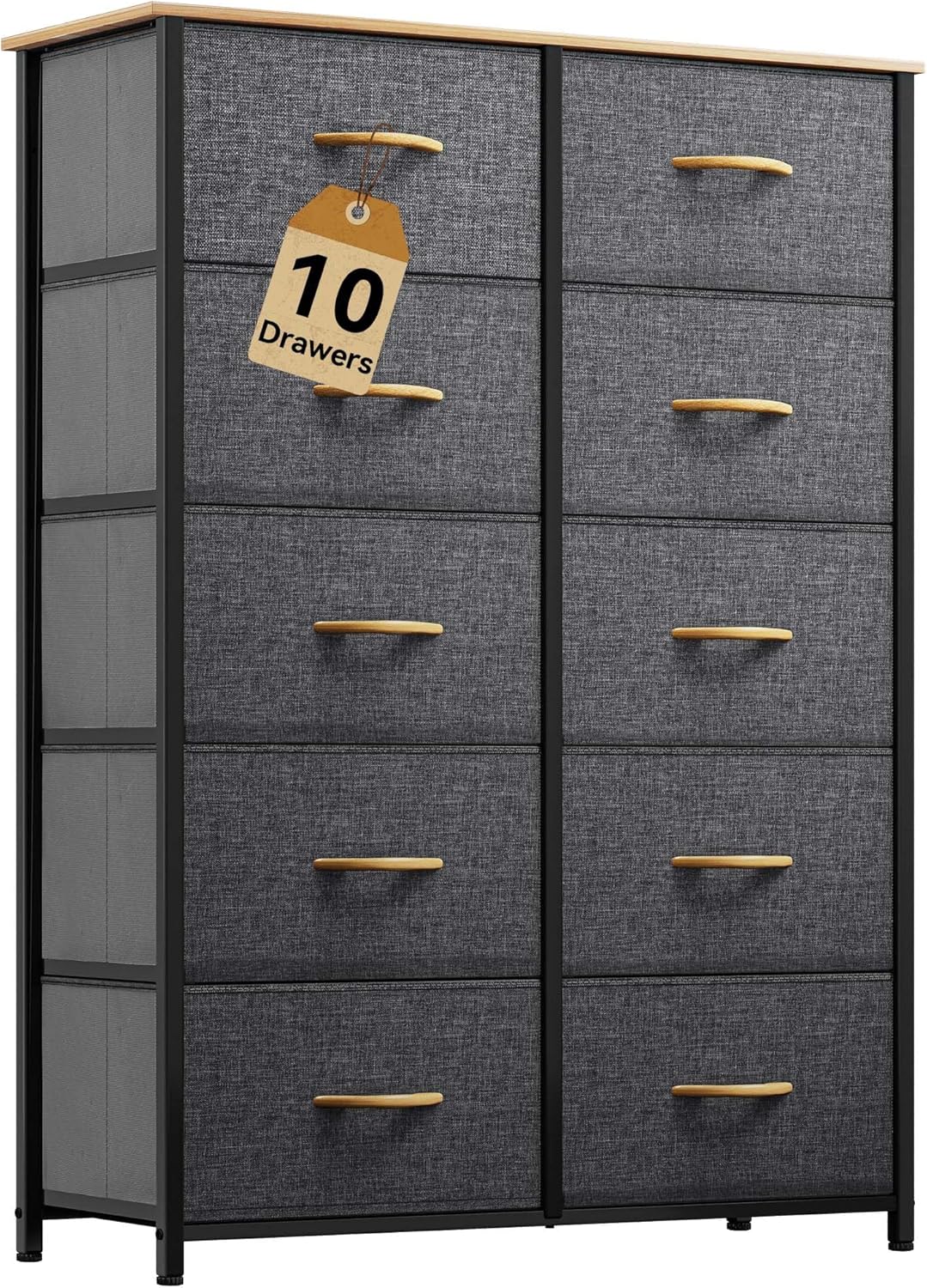 DWVO 10 Drawers Dresser - Versatile Fabric Storage Tower