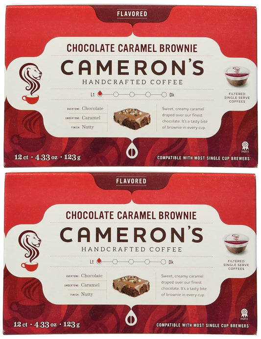 Delicious Chocolate Caramel Brownie Coffee Pods - 24 Pack