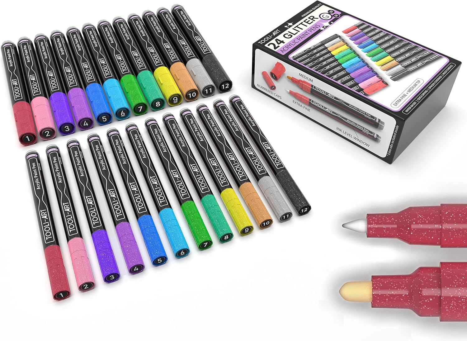 Acrylic Paint Markers Set for Rock Painting and More