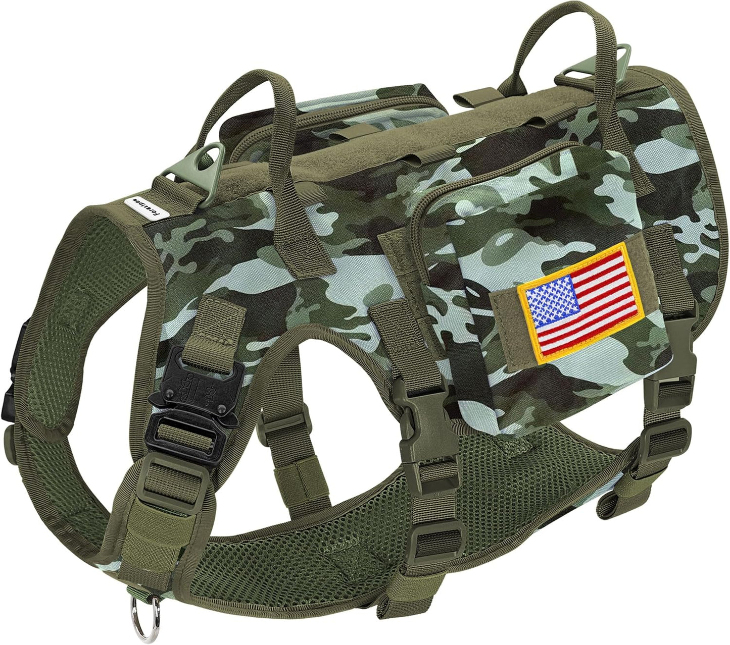 Forestpaw Tactical Dog Harness for Medium Large Dogs, No Pull