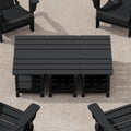 SERWALL Double Adirondack Side Set of 6 Rectangular End Table - Extra