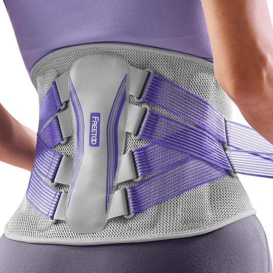 FREETOO Back Brace for Lower Back Pain with Bionic Support System