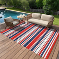 Outdoor Rugs 9x12 Waterproof Reversible Patio Rug - Foldable Travel