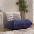 Bean Bag Chair for Adults Blue & White - Large Fireside Memory Foam