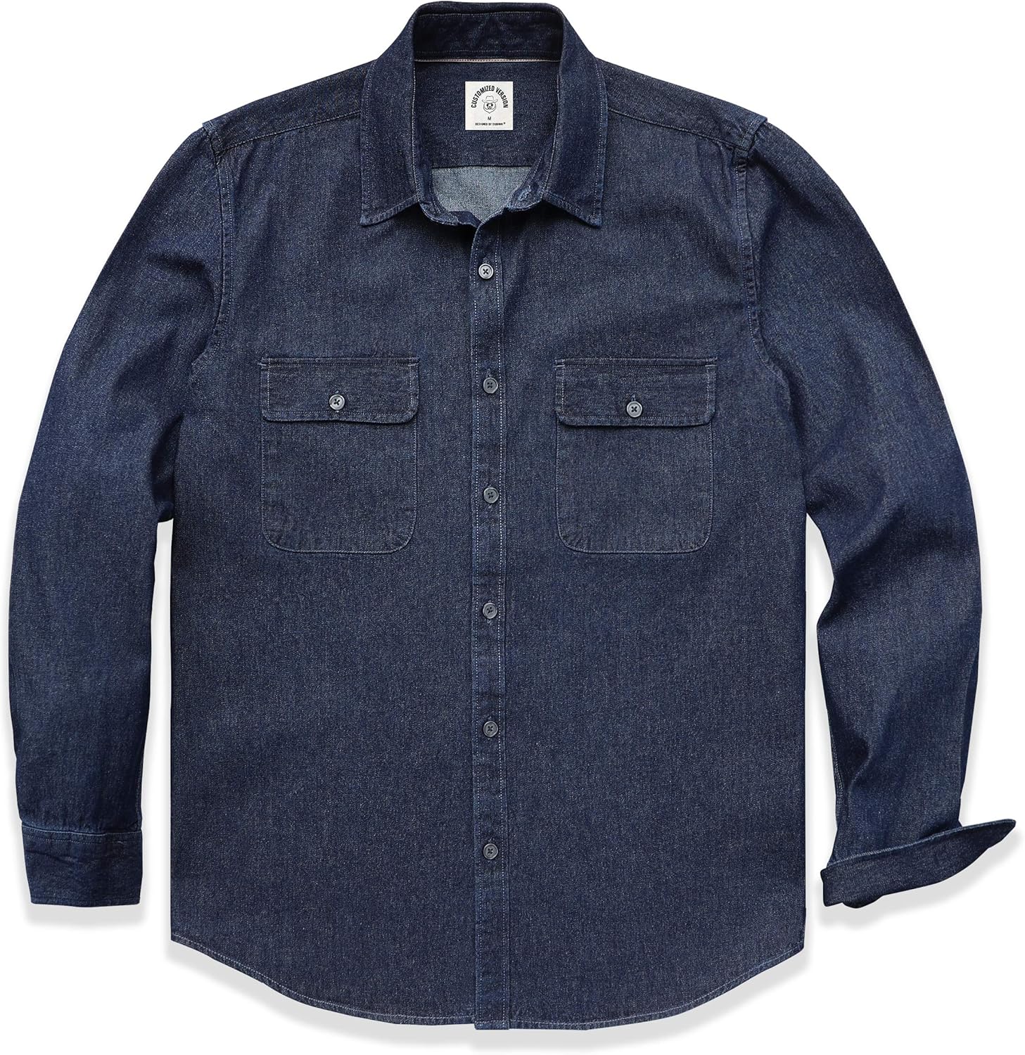 Dubinik Mens Button Up Shirts Long Sleeve Casual Work Shirt