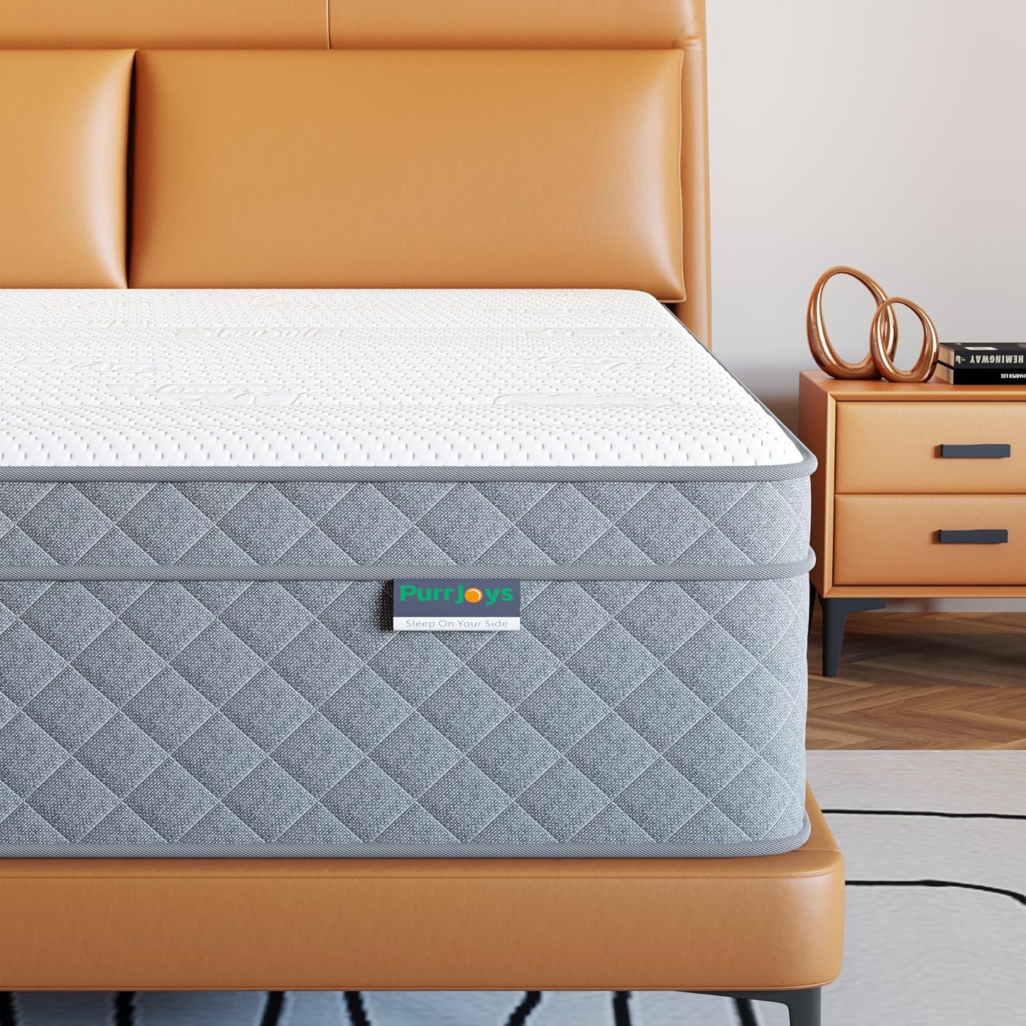 Firm Queen Mattress with Cooling-Gel Memory Foam & Pocket Springs