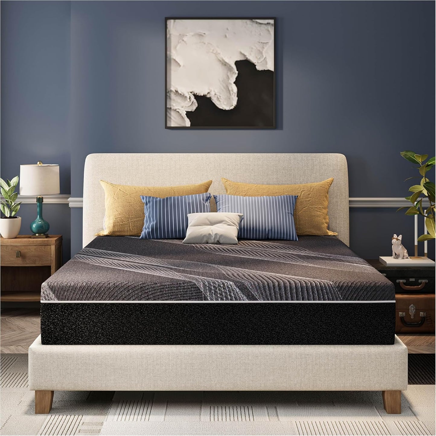 12 Inch Queen Mattress with Bamboo Charcoal Memory Foam for Comfort