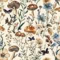 Mushroom Wallpaper Peel and Stick Vintage Floral Contact Paper