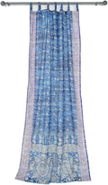 Light-Filtering Sari Curtains Indigo Purple 96in x 42in - Boho Sheer