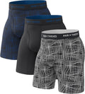 Mens Long Boxer Briefs Super Fit Multi-Pack - Breathable, Quick Dry