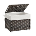 Storage Basket with Lid 9.2 Gallon Woven Bin - Foldable Blanket