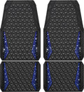 Bling Diamond Car Mats Rubber Full Set - Sparkly Trimmable Floor
