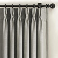 Pinch Pleated Linen Curtains 90 in - Textured Light Filtering Drapes