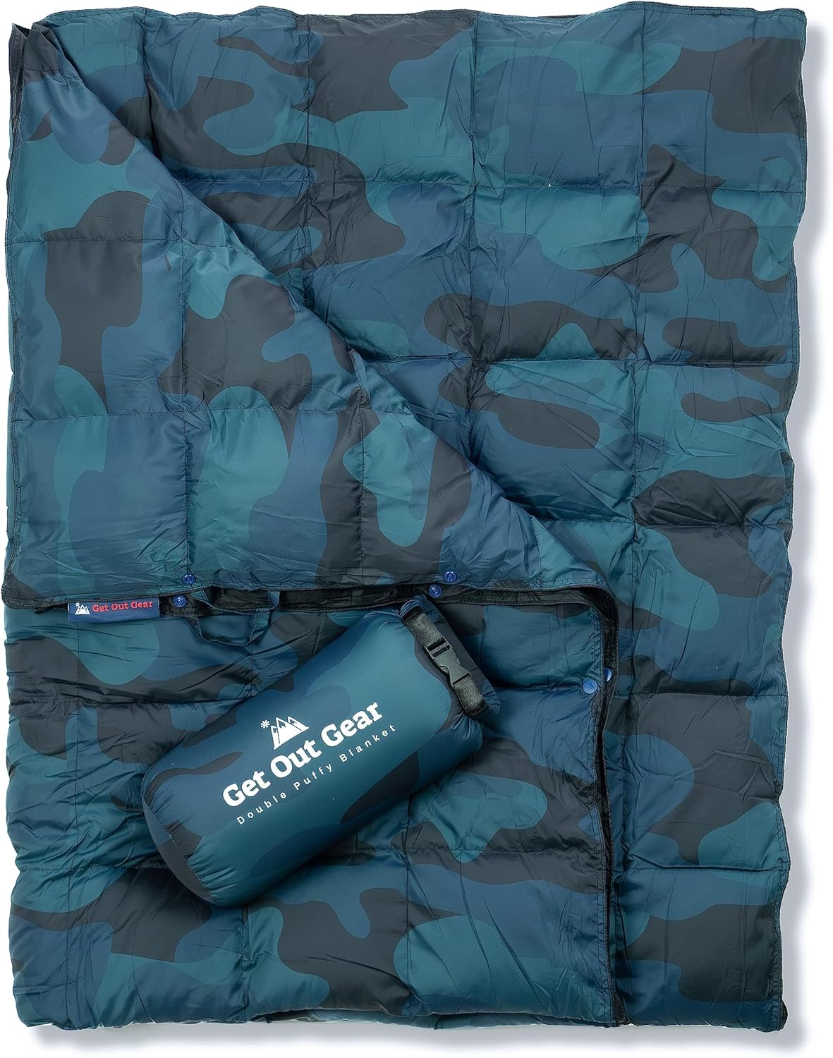 Down Camping Blanket - Puffy, Packable, Lightweight and Warm