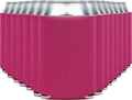 Blank Beer Can Cooler Sleeves 60-Pack - HTV Friendly Raspberry