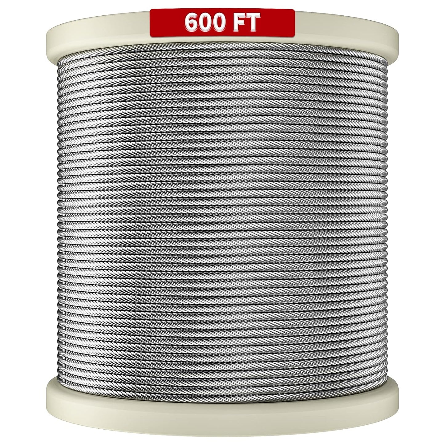LuckIn 600FT Deck Railing Cable - Durable T316 Stainless Steel