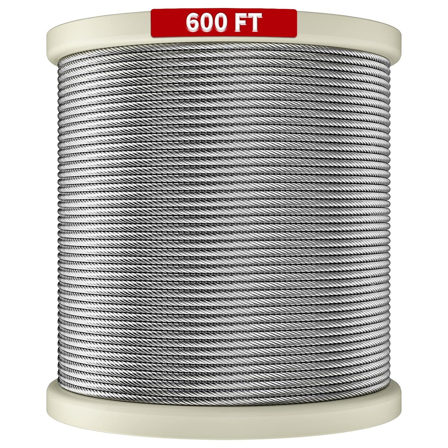 LuckIn 600FT Deck Railing Cable - Durable T316 Stainless Steel