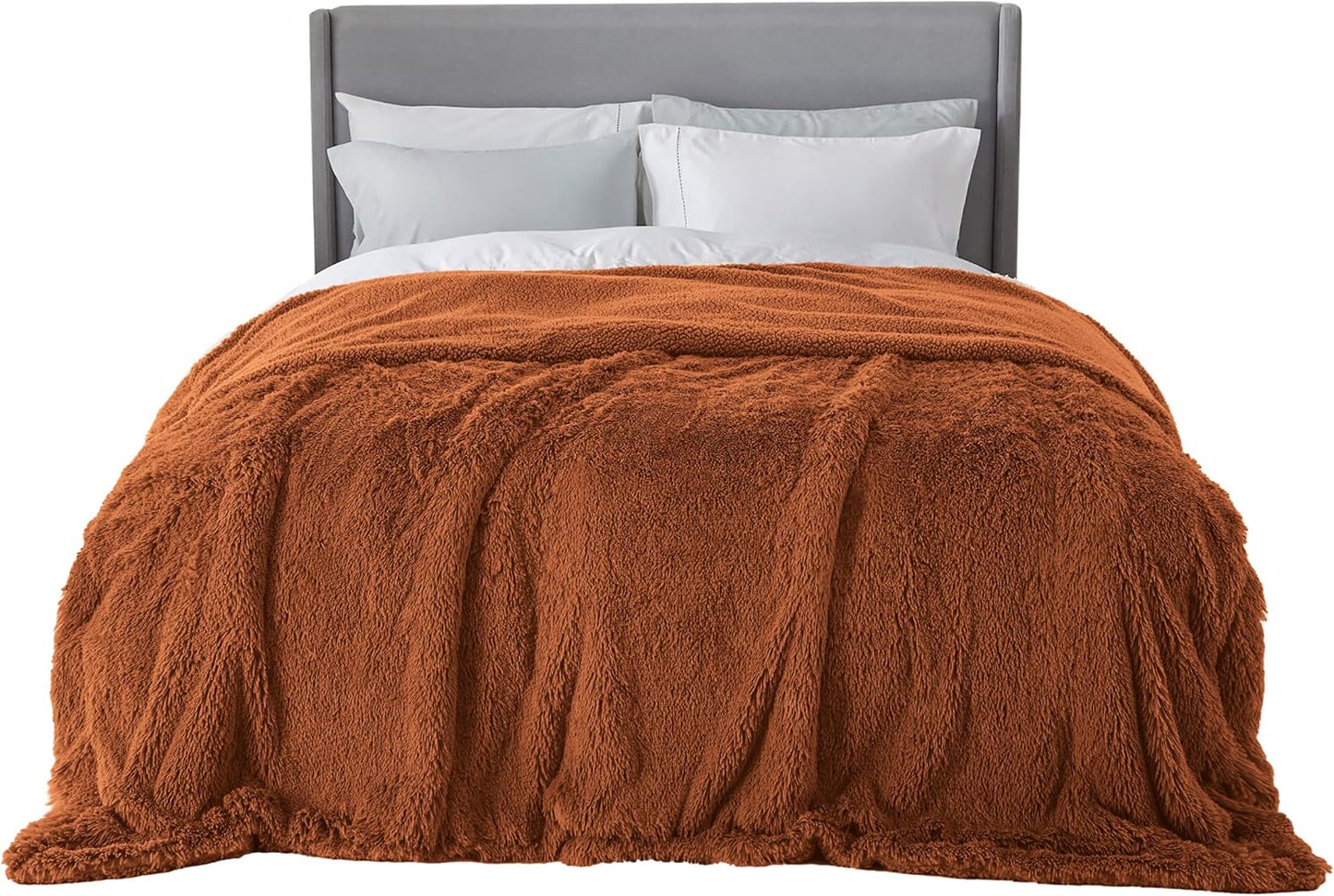 Bedsure GentleSoft Fluffy Burnt Orange King Size Blanket Review