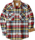 Dubinik Flannel Shirt for Men Western Pearl Snap Long (Style 2W1Z)