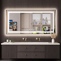 60in LED Bathroom Mirror with Gold Frame and Anti-Fog Feature